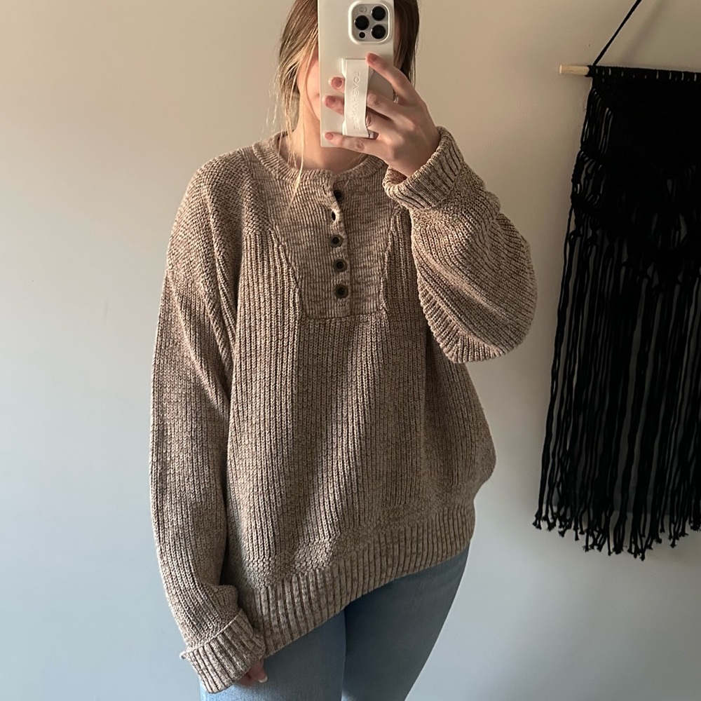 Vintage Chunky Button Henley